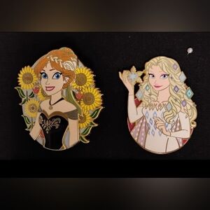 Anna & Elsa Fantasy Pin Set